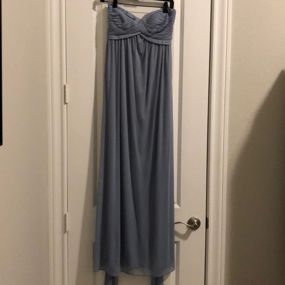 Dusty blue bridesmaid dress from azazie